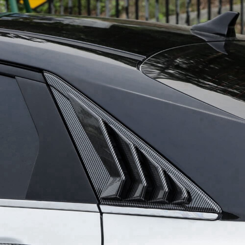 Carbon Fibre ABS Rear Window Louver Shutter Cover Trim for 2