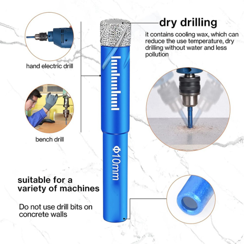 5PCS Dry Diamond Drill Bits for Tile, Ceramic Drill Bits for Glass 2