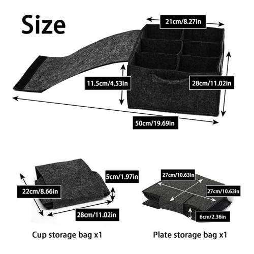 Set di 2 porta targa per camper, grigio scuro 1