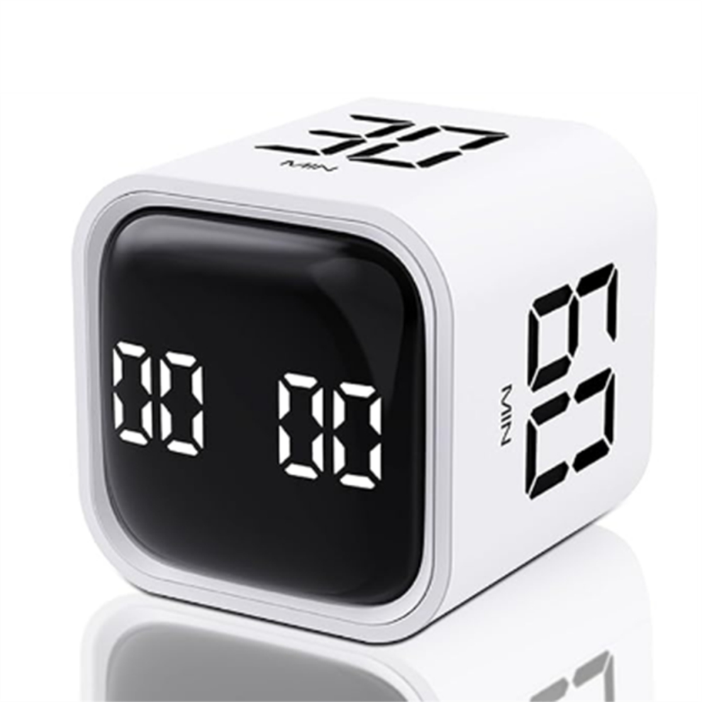 Square Timer,Rotation Timer,For Tasks,Work,Study(White)