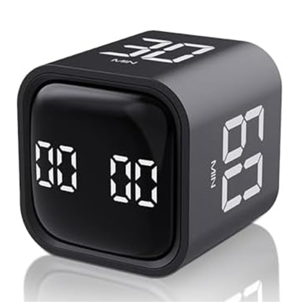 Square Timer,Rotation Timer,For Tasks,Work,Study(Black)