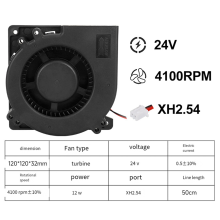 12032 dla KLP1 Ulepszony wentylator chłodzący 12 W 24 V 4100 obr./min Turbo Blower Fan