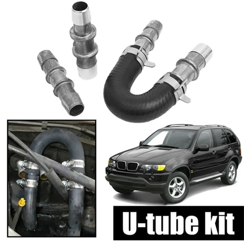 Upgrade Aluminum Engine Heater Core Bypass Hose Kit 2