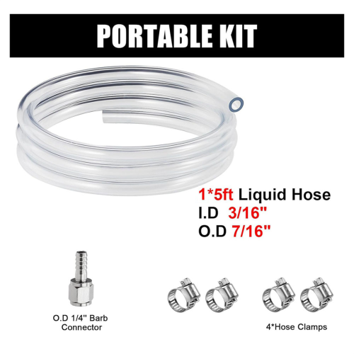 5 FT Ball Lock Beer Line Assembly,Tubing Ball Lock Quick Disconnect 1