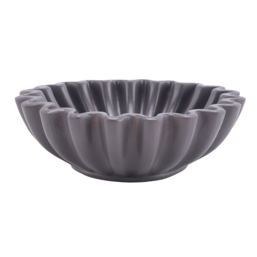 Fluted Ruffle Decorative Bowl -Decor for Living Room Styling, Small-B