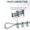 Conjunto de 12 abraçadeiras para cabos de aço de 1/4" M6 com dedal. 4