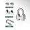 Conjunto de 12 abraçadeiras para cabos de aço de 1/4" M6 com dedal. 3