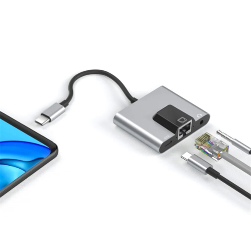 Adaptador de rede LAN USB-C para Ethernet para laptop e celular. 1