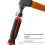 Alavanca multifuncional longa para pneus, alavanca para remover pregos e tampas de impacto, 45 cm (18 polegadas) 6