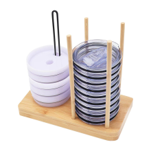Adjustable Cup Lid Organizer Bottle Lid Holder, Holds Up to 20 Lids