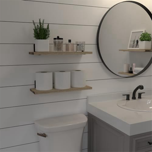 Floating Shelves,Wooden Floating Shelves for Wall Decor,Light Brown 1