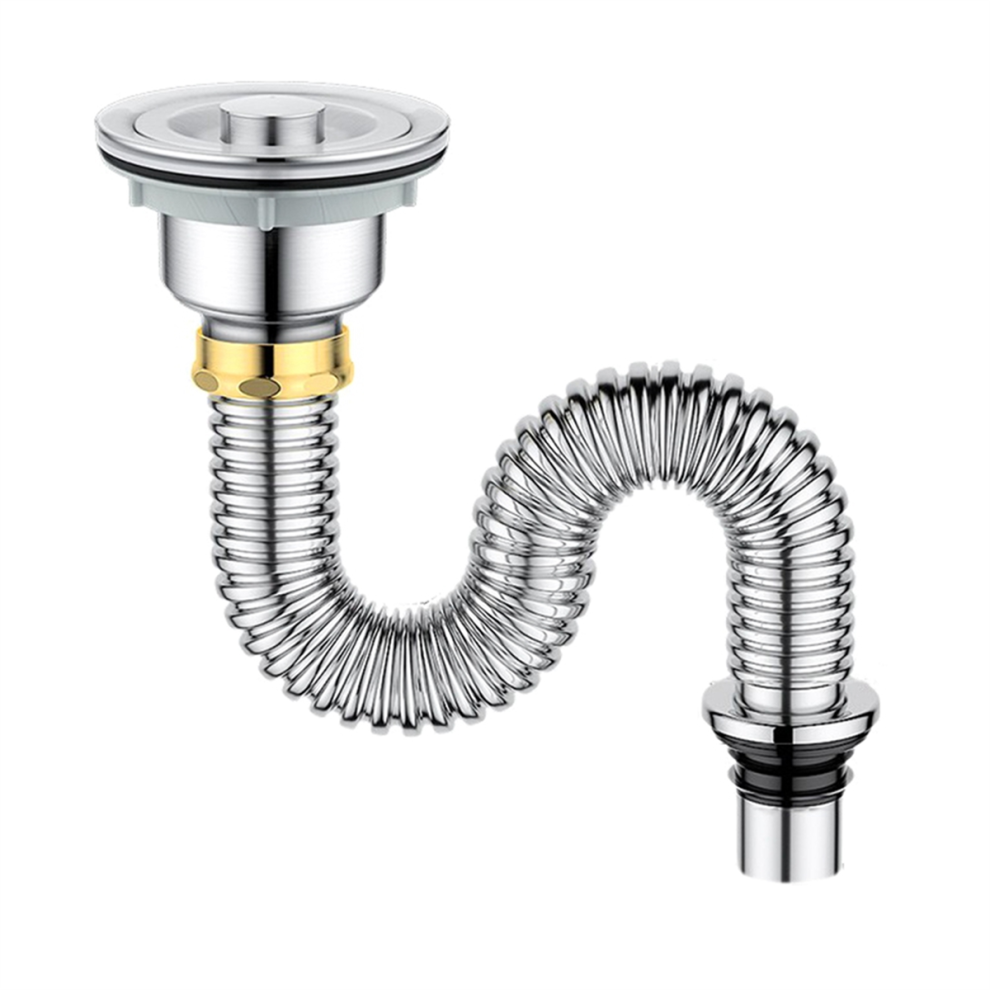 Kitchen Sink Drain Pipe With Sink Stopper/Sealing Lid Sink Sewer Pipe 4711222809840