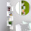 Wooden Zigzag Floating Corner Shelves Multi Tier White 4