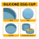 Air Fryer Egg Mold Individual Microwave Egg Cooker Blue 4Pcs 5