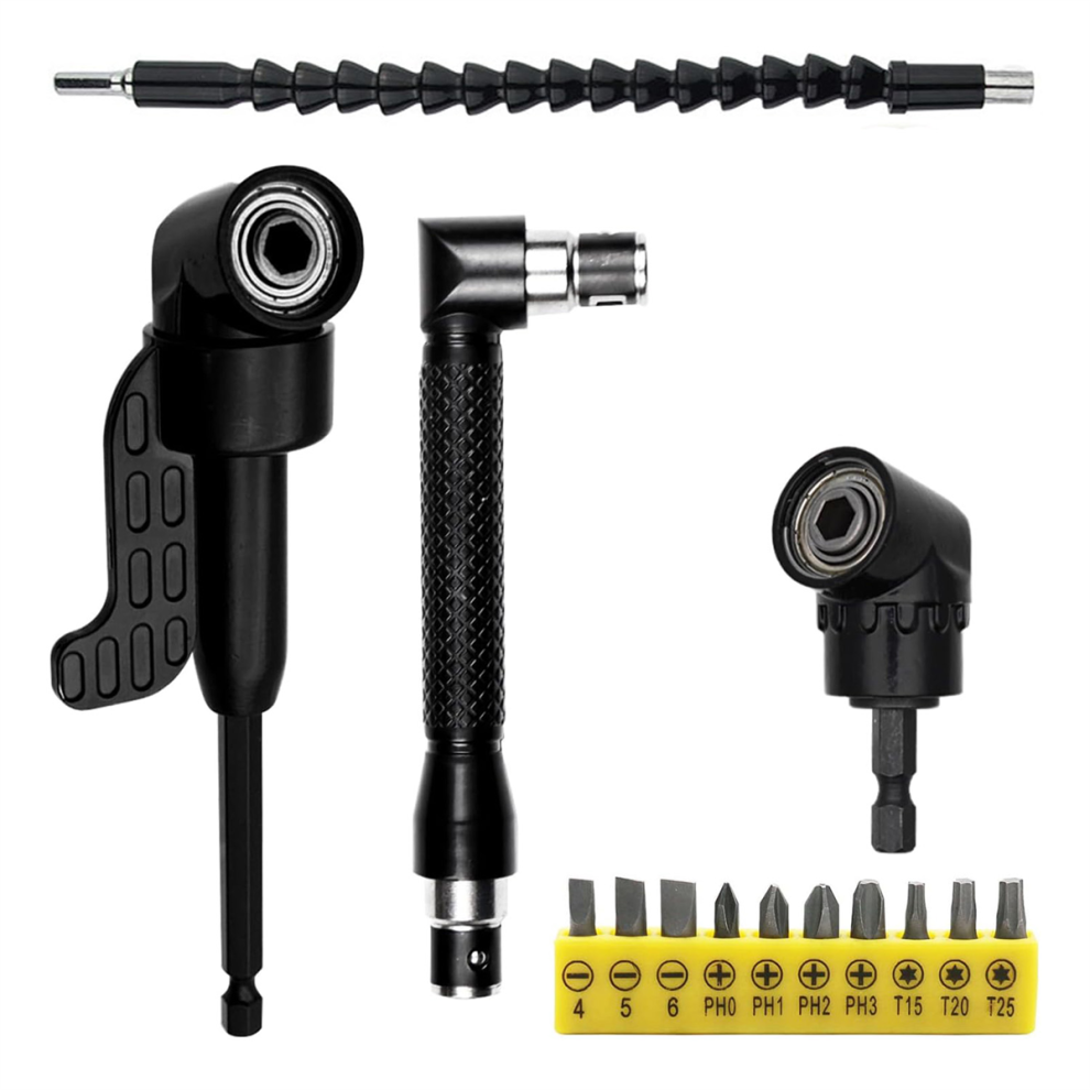 14 Piece Angle Screwdriver Set, 105 Angle Attachment 4711222886544