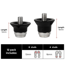 12 Stück Fußballschuh-Ersatzspikes für Fußballschuhe mit M5-Gewinde, 16 mm
