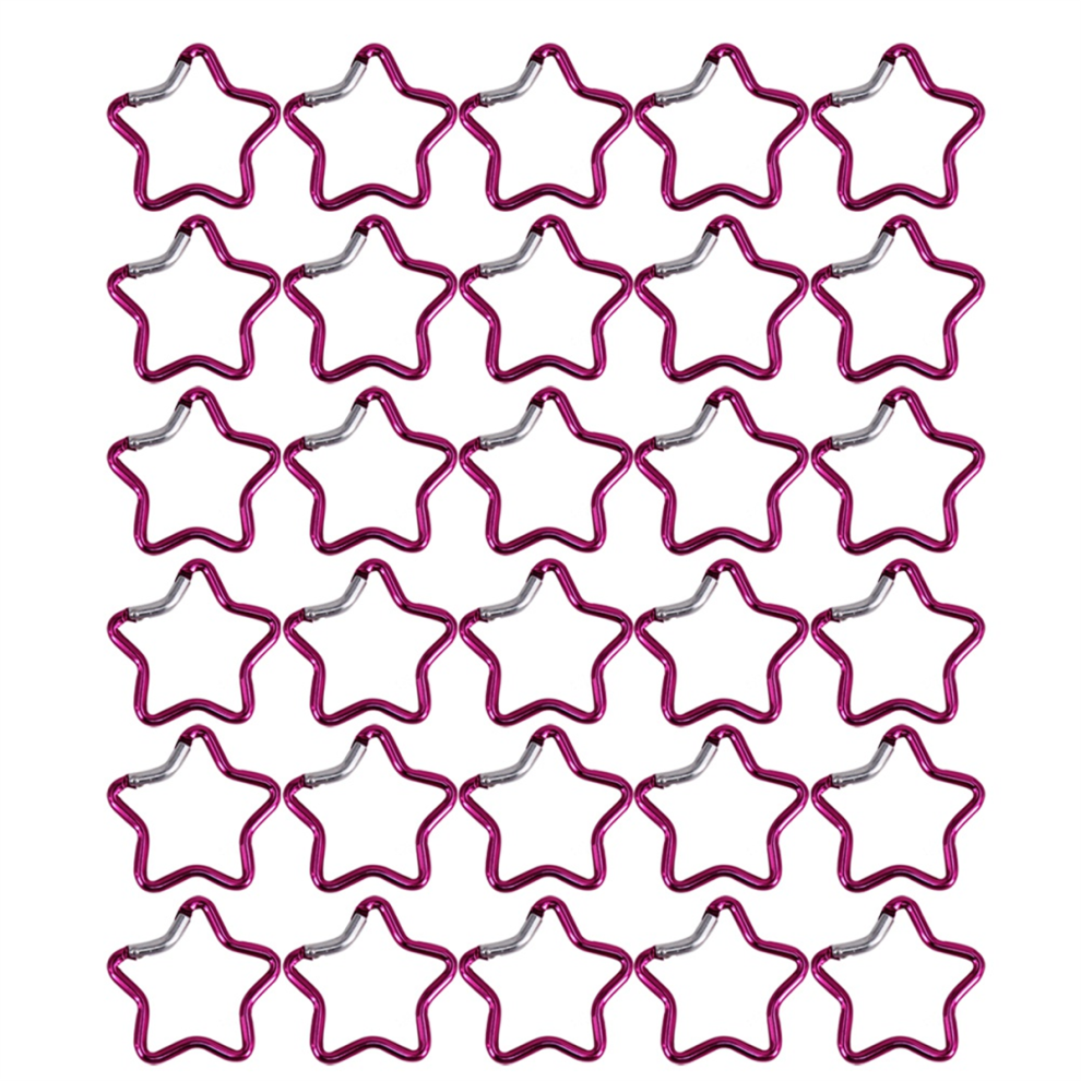 Karabijnhaak Clip Ster Karabijnhaak Aluminiumlegering Sleutelhanger Haak Roos Rood-image