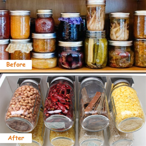 Jar Organizer Holder Rack for Food Storage A 1