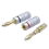 12 conectores banana de 4 mm para audio. 4