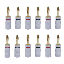 12 stuks 4 mm audio-jackconnectoren, bananenstekkers en audio-jackconnectoren