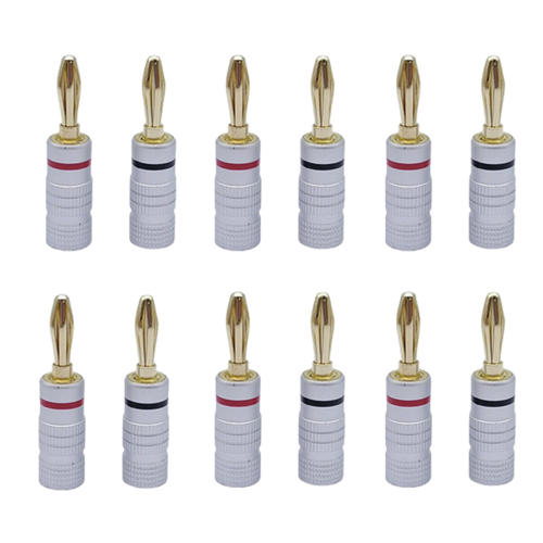 12 conectores banana de 4 mm para audio.