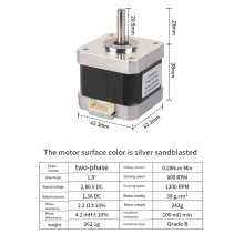 Schrittmotor 17HS4401 38 mm 5 mm für 3D-Drucker-Graviermaschine