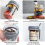 2pcs Breakfast Cup Airtight Oatmeal Jar with Cover and Spoon grey 4