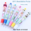 24Pcs Multi-Farbe Perlen Stifte 4-in-1 Bunte Perlen Stifte Einziehbare 4