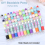 24Pcs Multi-Farbe Perlen Stifte 4-in-1 Bunte Perlen Stifte Einziehbare 6
