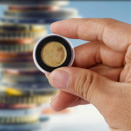 100 Cápsulas para Moedas de 30mm e 5 Tamanhos (17/20/25/27/30mm) com Junta para Estojo de Moedas 1