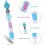 24 Pcs Multicolor Beadable Pens 4-in-1 Colored Beads Pen 3