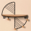 Floating Shelves Metal Wall Decor,Wood Wall Mounted Storage Shelf 4