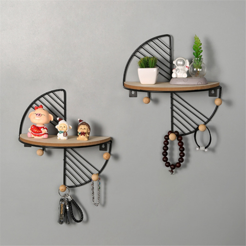 Floating Shelves Metal Wall Decor,Wood Wall Mounted Storage Shelf 2