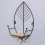 Leaves Shape Floating Shelves Metal Wall Decor,Home Decorations,Black 2