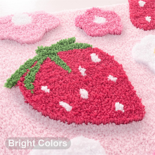 Pink Bathroom Rugs Cute Strawberry Bath Mat 50X80cm 2