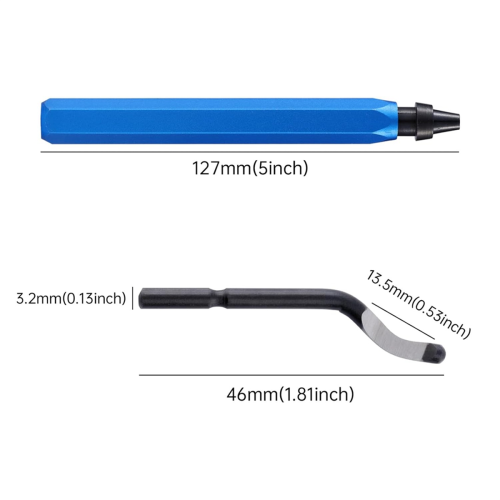 2 outils d'ébavurage + 10 lames en acier rapide BS1010 1