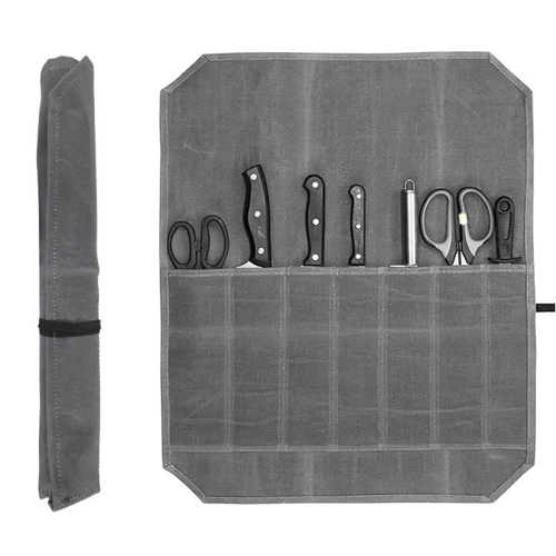 Messerrolletui Messerhalter Besteckschutz aus gewachstem Canvas 2