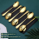 Gold Serving Spoons 6 Pieces, Stainless Steel Serving Utensils 3