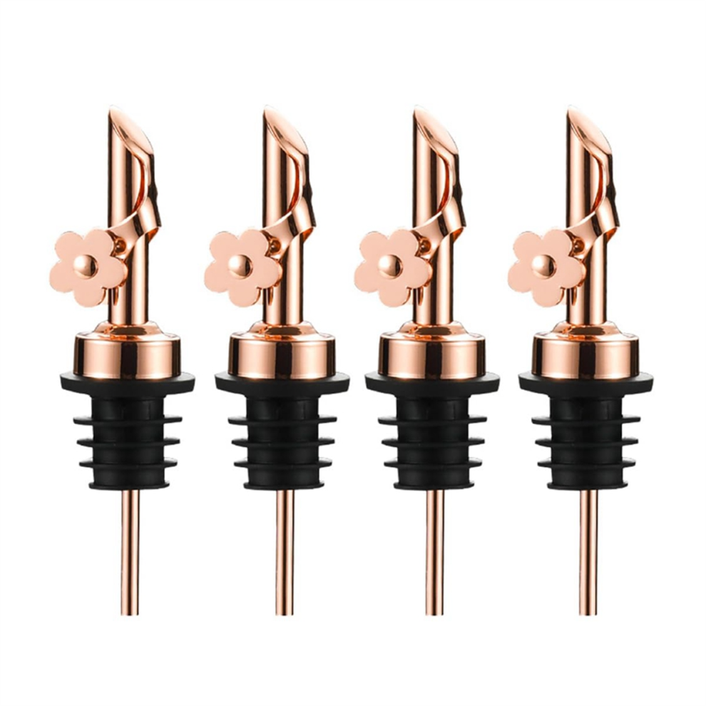 4 Pcs Olive Oil Dispenser Spout, Oil Pour Spouts Rose Gold