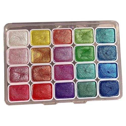 Zestaw 20 kolorów akwareli, zestaw farb akwarelowych (1ML-B)