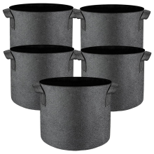 5Pcs Grow Bags 5 Gallon Plant Grow Bags Multi-Purpose Nonwoven Fabric