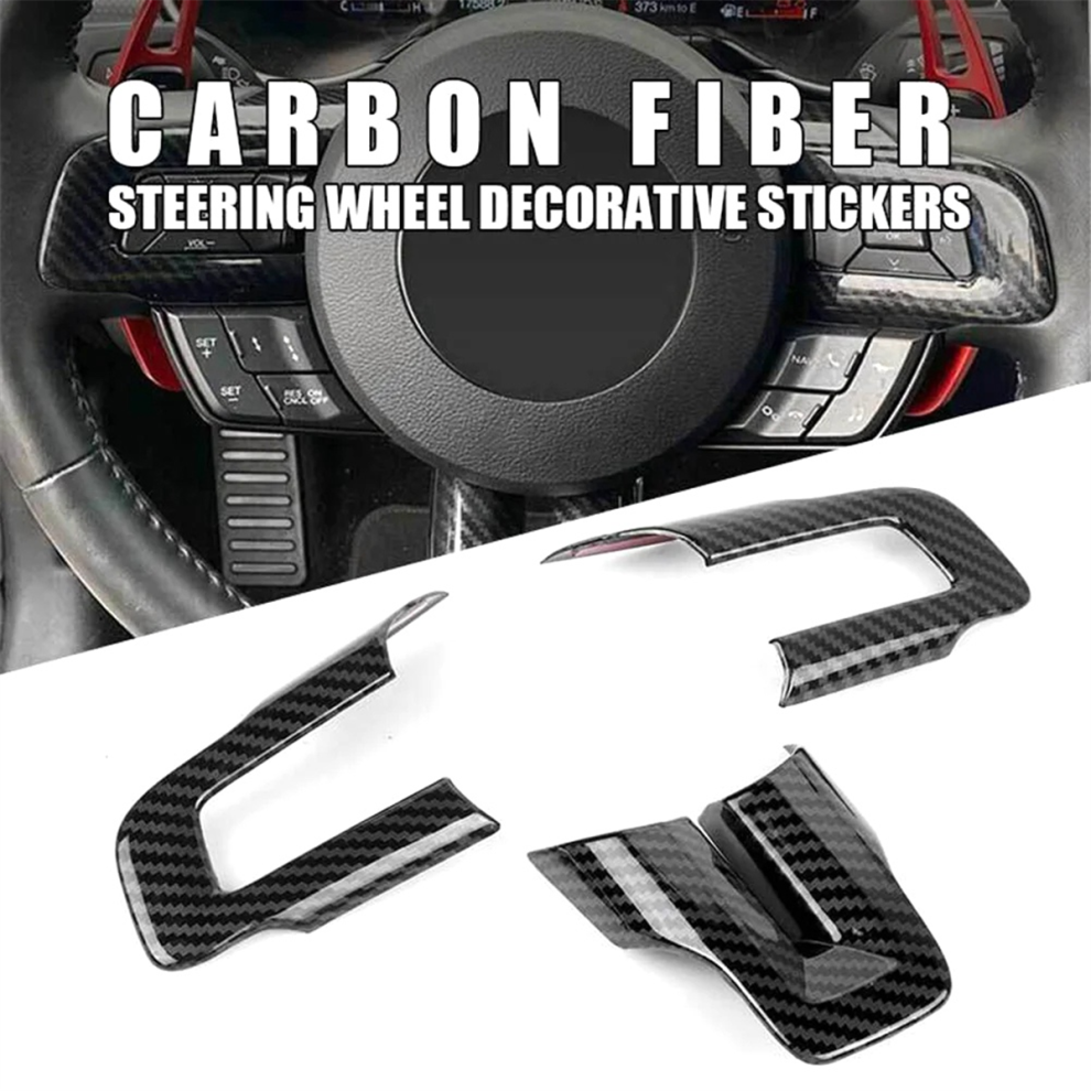 Carbon Fiber Steering Wheel Cover For 2016-2023 Black 4711222883192