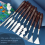 9PCS Professional Palette Scraper Set Painting Mixing Scraper Set 4
