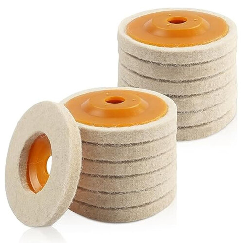 14Pack 4 Inch Wool Felt Polishing Wheel Disc, Wool Buffing Polishing