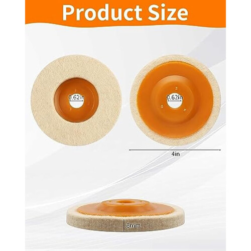 14Pack 4 Inch Wool Felt Polishing Wheel Disc, Wool Buffing Polishing 1