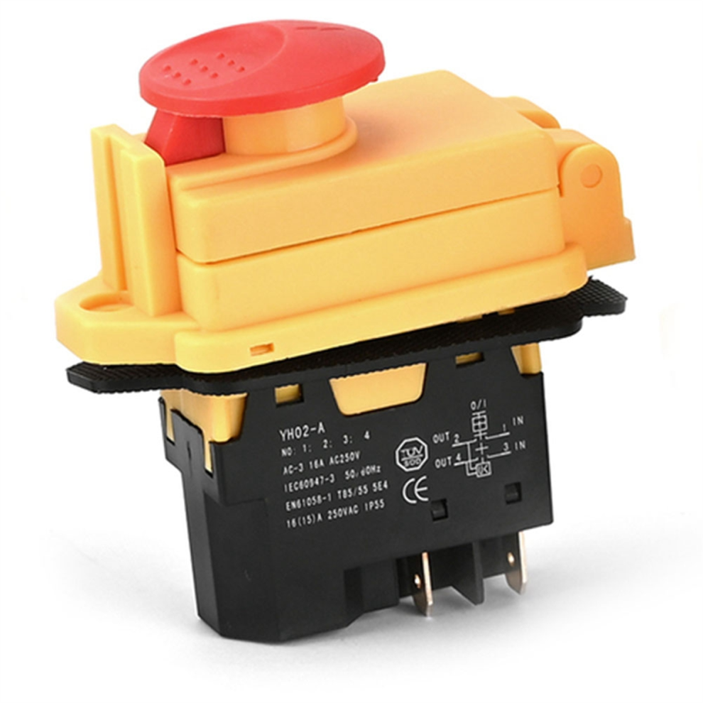 Yh02-A Electromagnetic Switch 250V 4Pin Start Push Button For Machine 4711222819399
