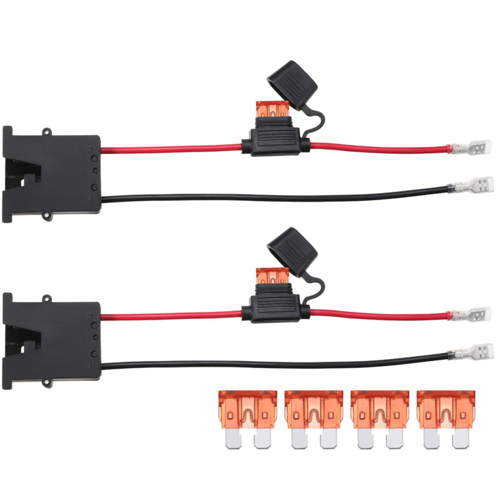 2Pcs Replacement 12 Volt Power Adapter Wiring Harness With 6Pcs Fuse 4711222816213