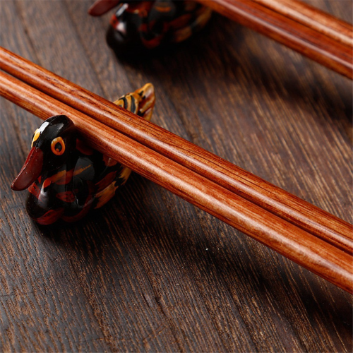 2 Pairs Chopstick Reusable Chinese Chopsticks with Holder,B 1