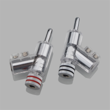 2 stuks zelfborgende bananenstekker Y-vormige adapter verguld