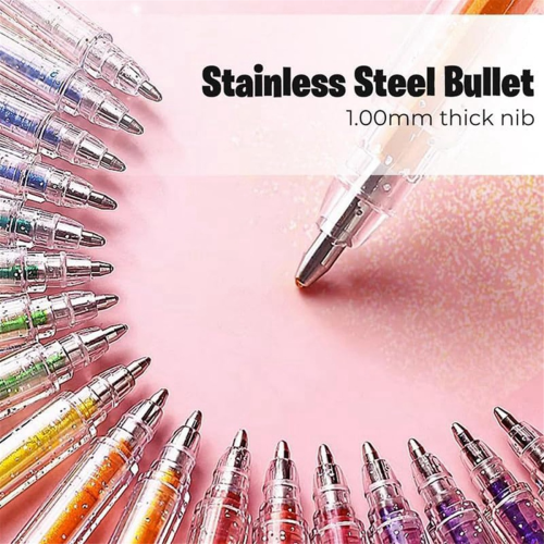 Glitzer-Gelstift-Set, 18-teilig, Glitzer-Gelstifte, farbige Glitzermarker 2